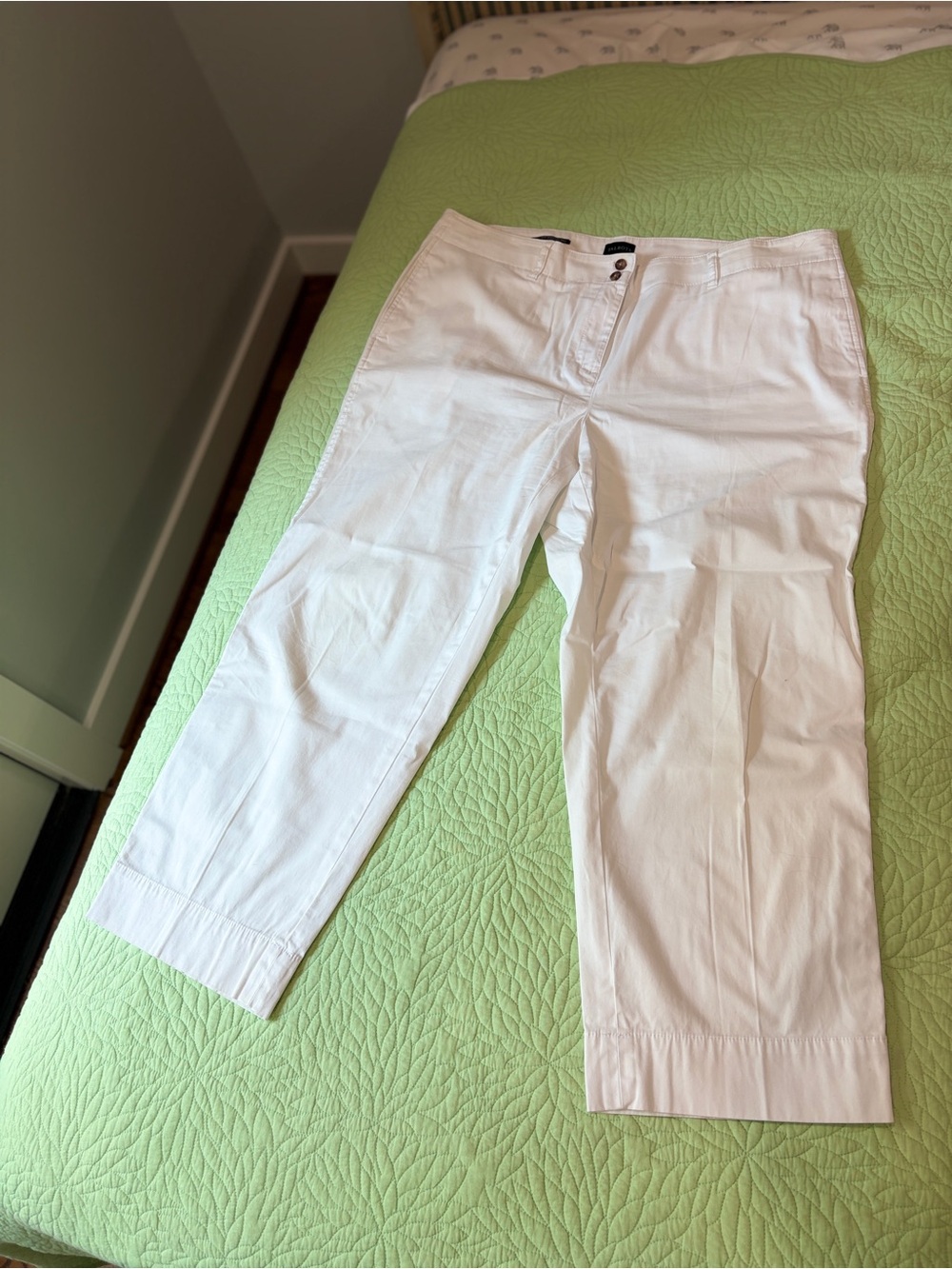 White Straight-Leg Pants